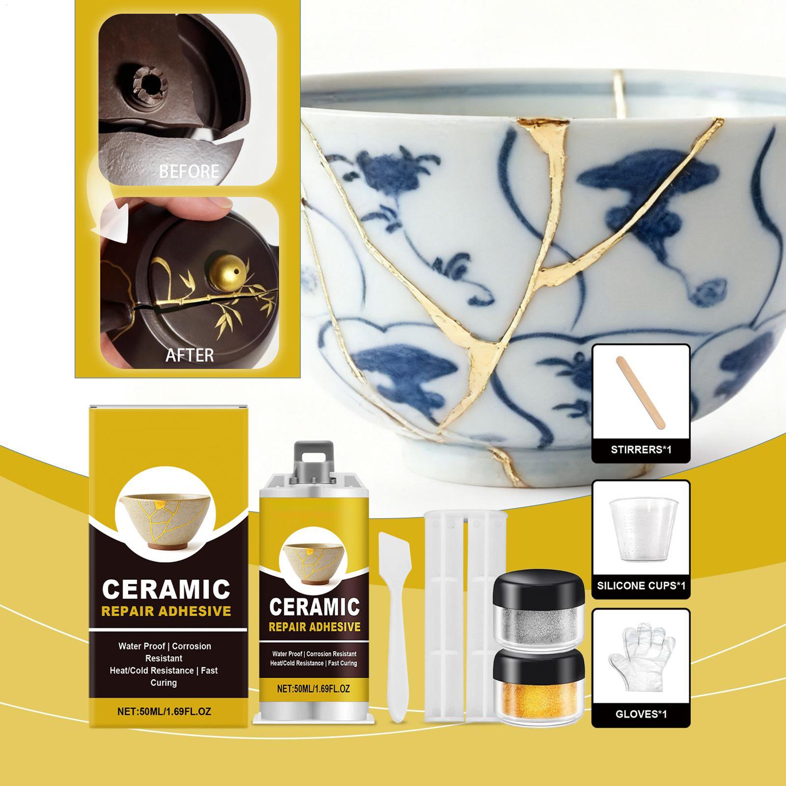 Art Craft Workshop - Kit de réparation de poterie japonaise,