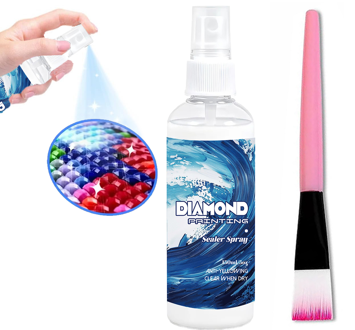 Art Craft Resin - Spray de scellement pour peinture diamantée