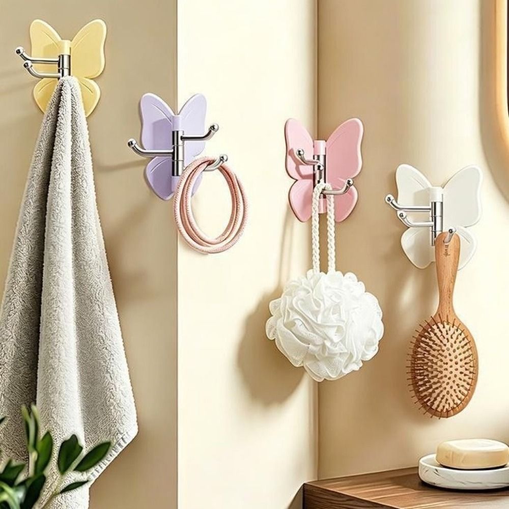 Art Craft Butterfly - 4 crochets muraux papillon rotatifs en