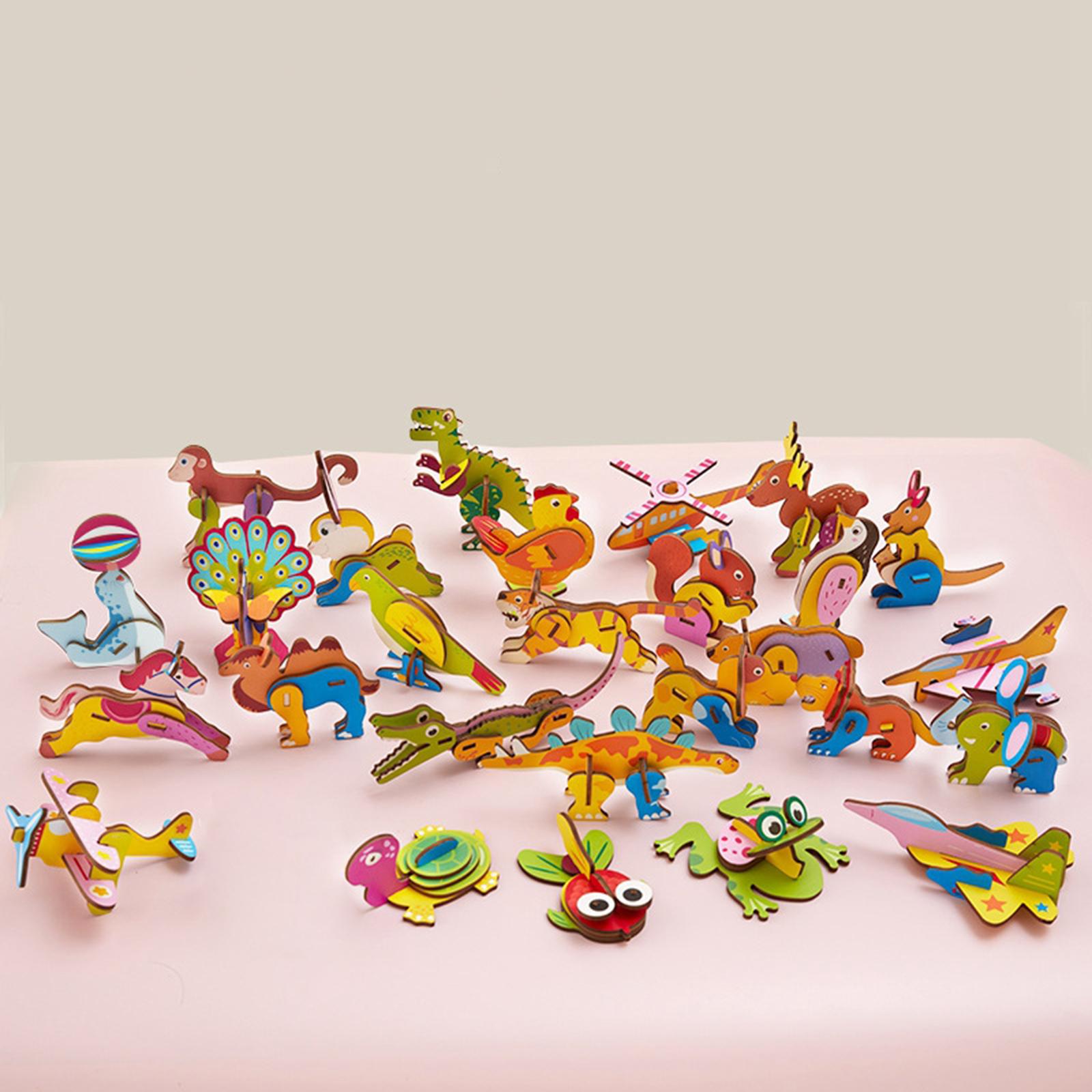 Art Craft For Kindergarten - Puzzle en bois 3D de dessin