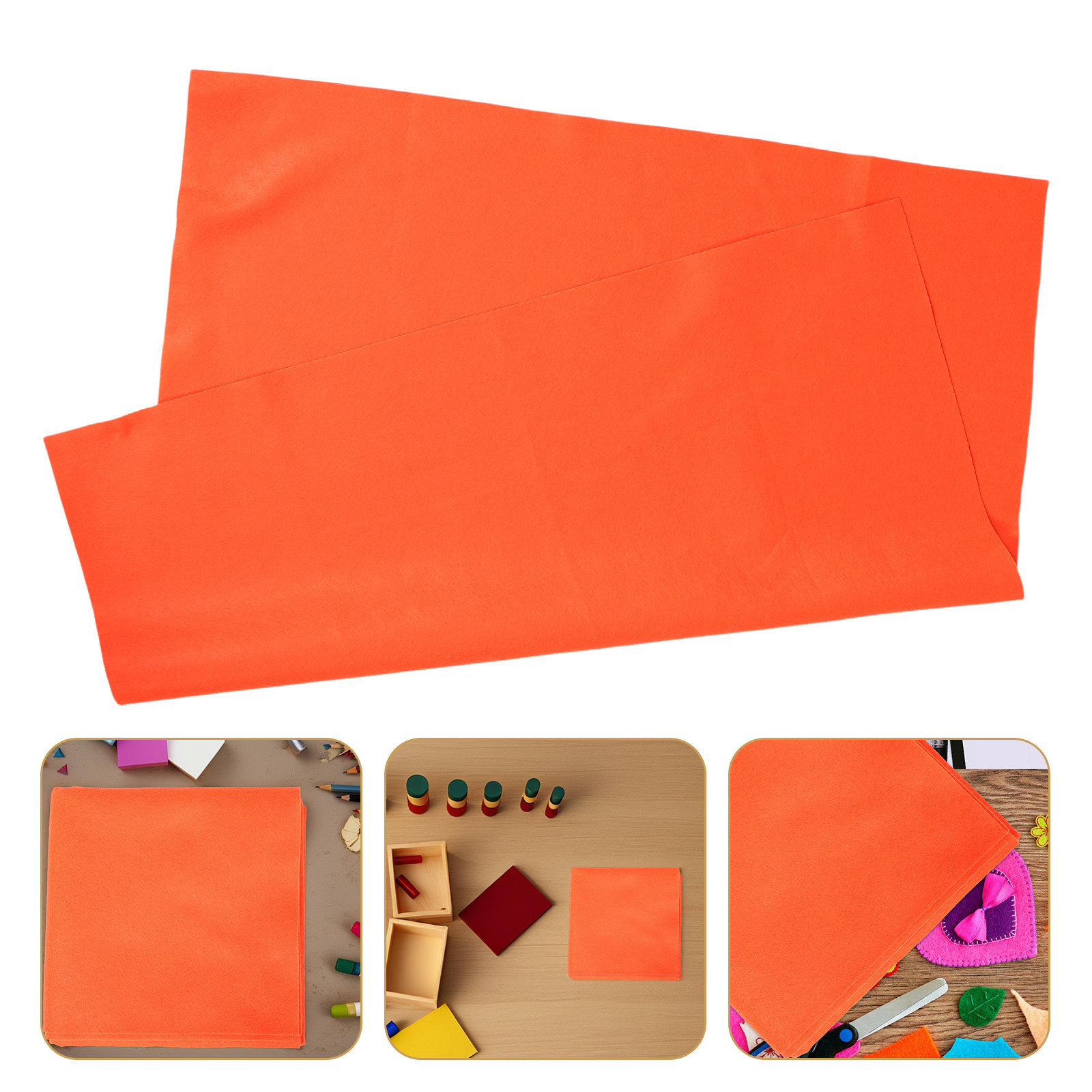 Art Craft For Kindergarten - Feuilles de feutre orange, douces, flexibles