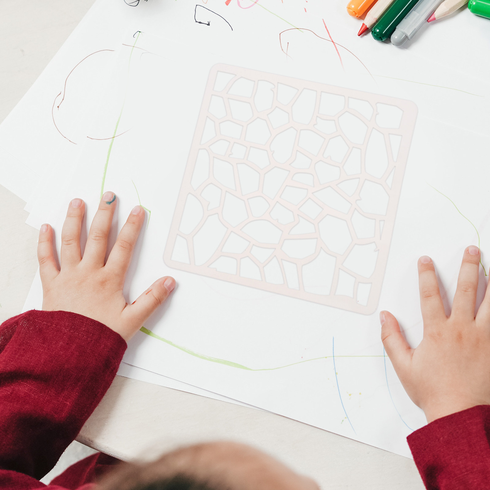 Art Craft Journals - Pochoirs géométriques réutilisables pour projets artistiques