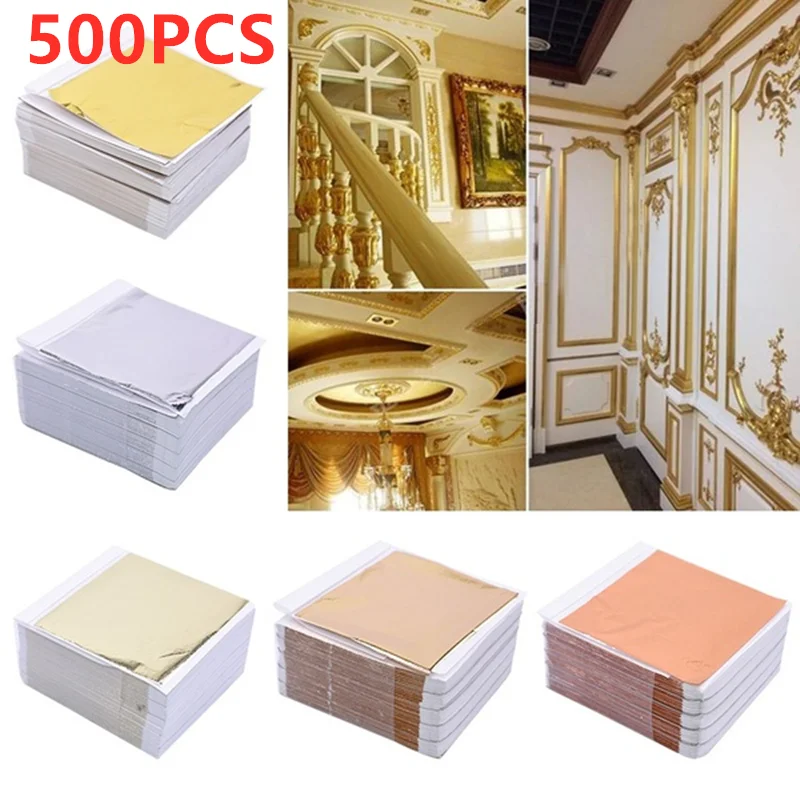 Art Craft Birthday Party - 500 feuilles Imitation or argent feuille