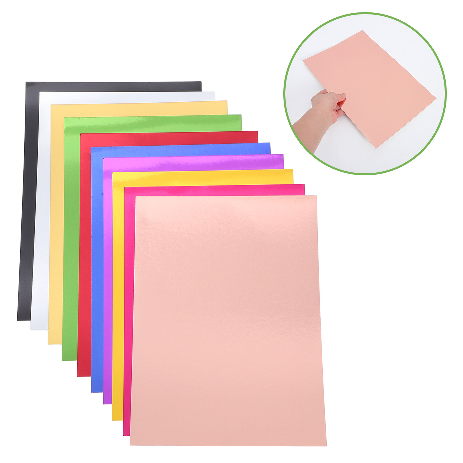 Art Craft For Kindergarten - 20 feuilles de papier cartonné métallisé