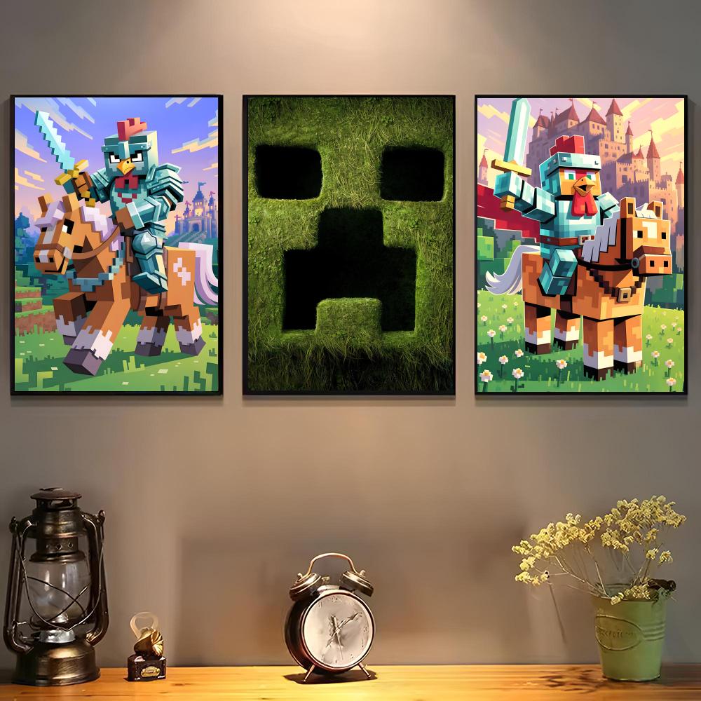 Art Craft Bar - Affiche de jeu Mine-c-crafts, autocollant artistique