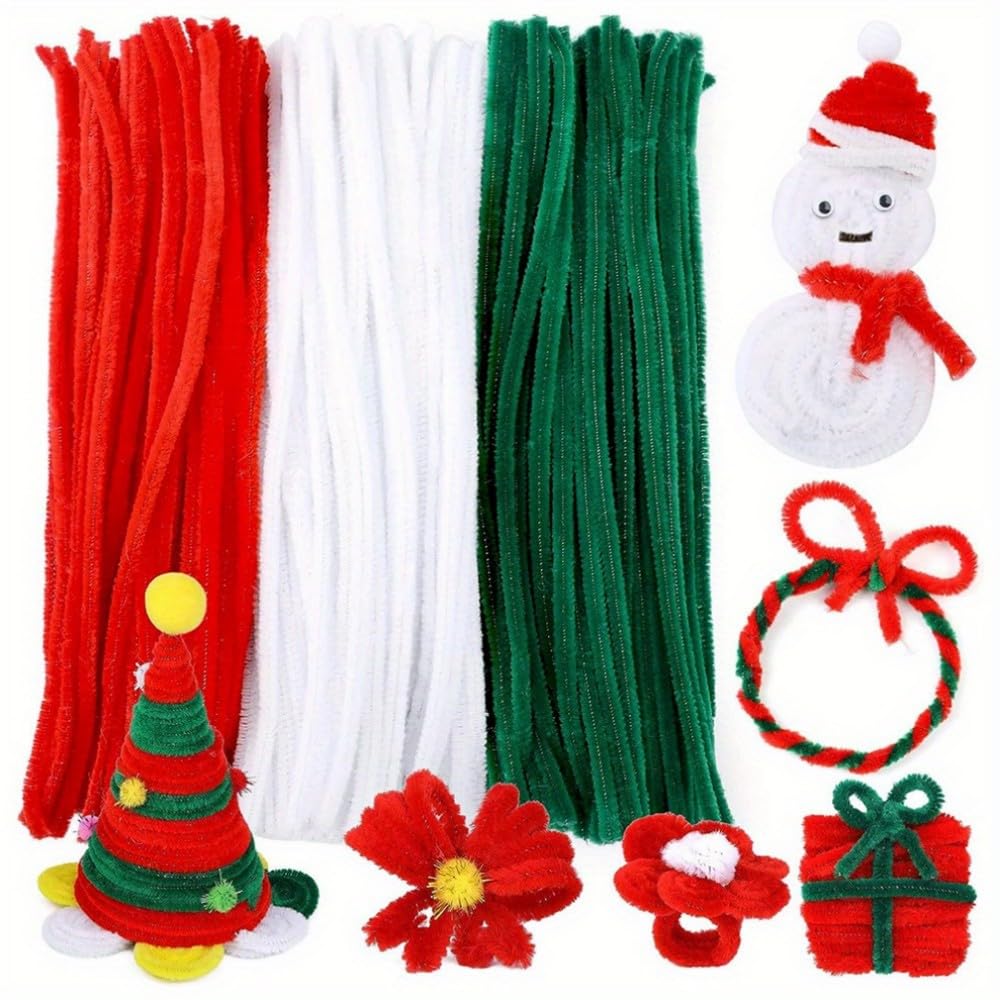 Art Craft Birthday Party - Tiges de Chenille épaisses de noël,