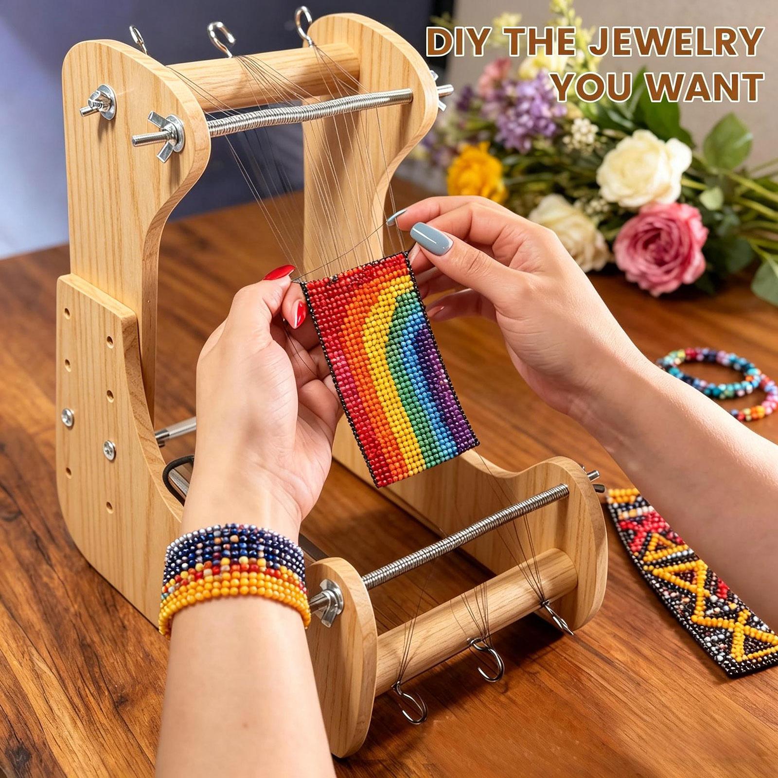 Loom Weaving Frame - Tissétoile à perles polyvalente avec cadre