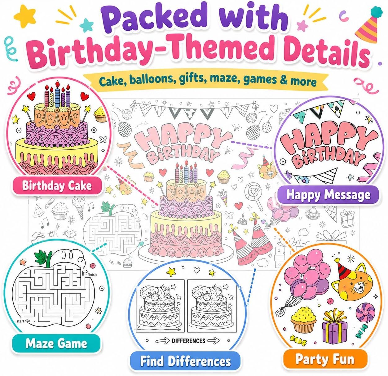 Nappe de coloriage géante pour - Art Craft Birthday Party avis et prix