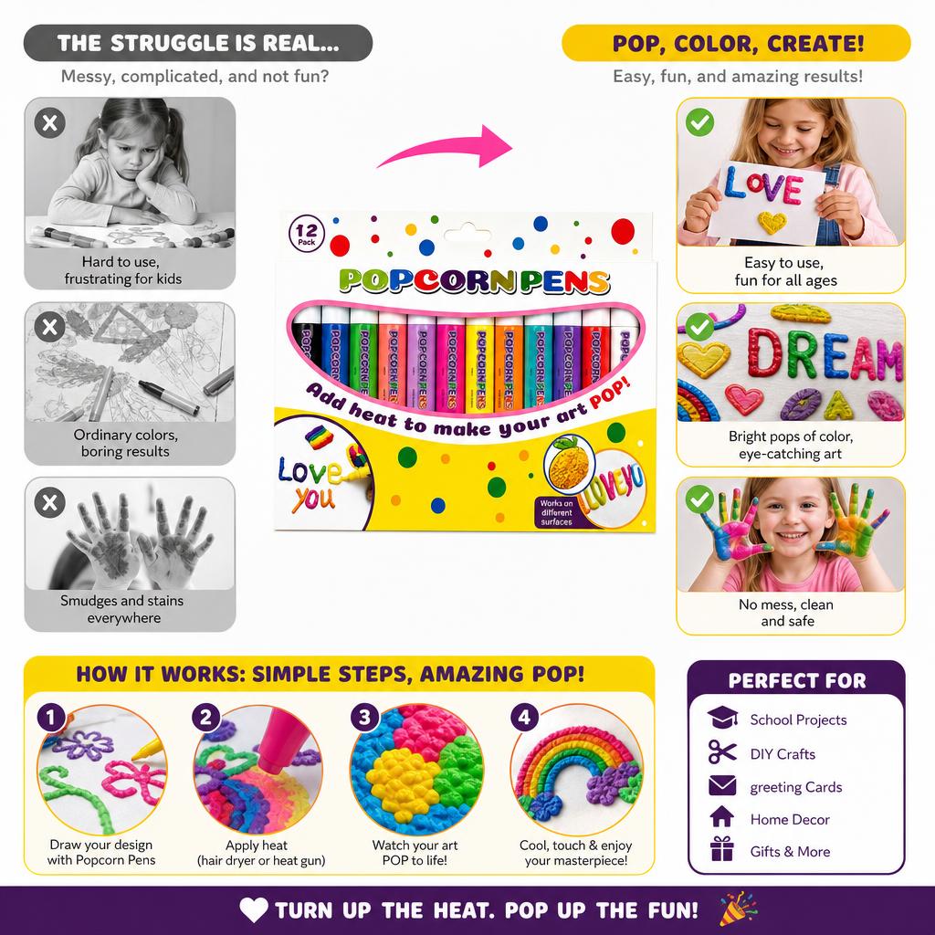 Stylos magiques 3D à 12 couleu - Art Craft Journals avis et prix