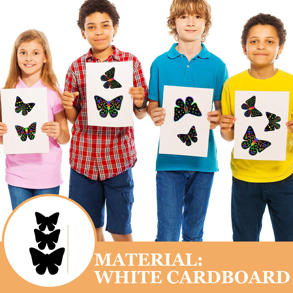 1 kit de papier à gratter en f - Art Craft Butterfly avis et prix